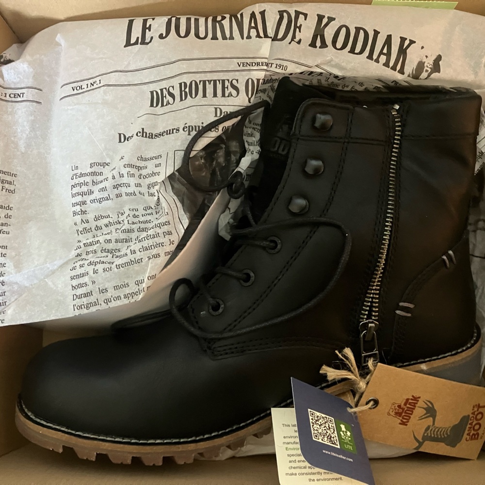 Kodiak Leather All Weather Ankle Boots (Black) Waterproof
